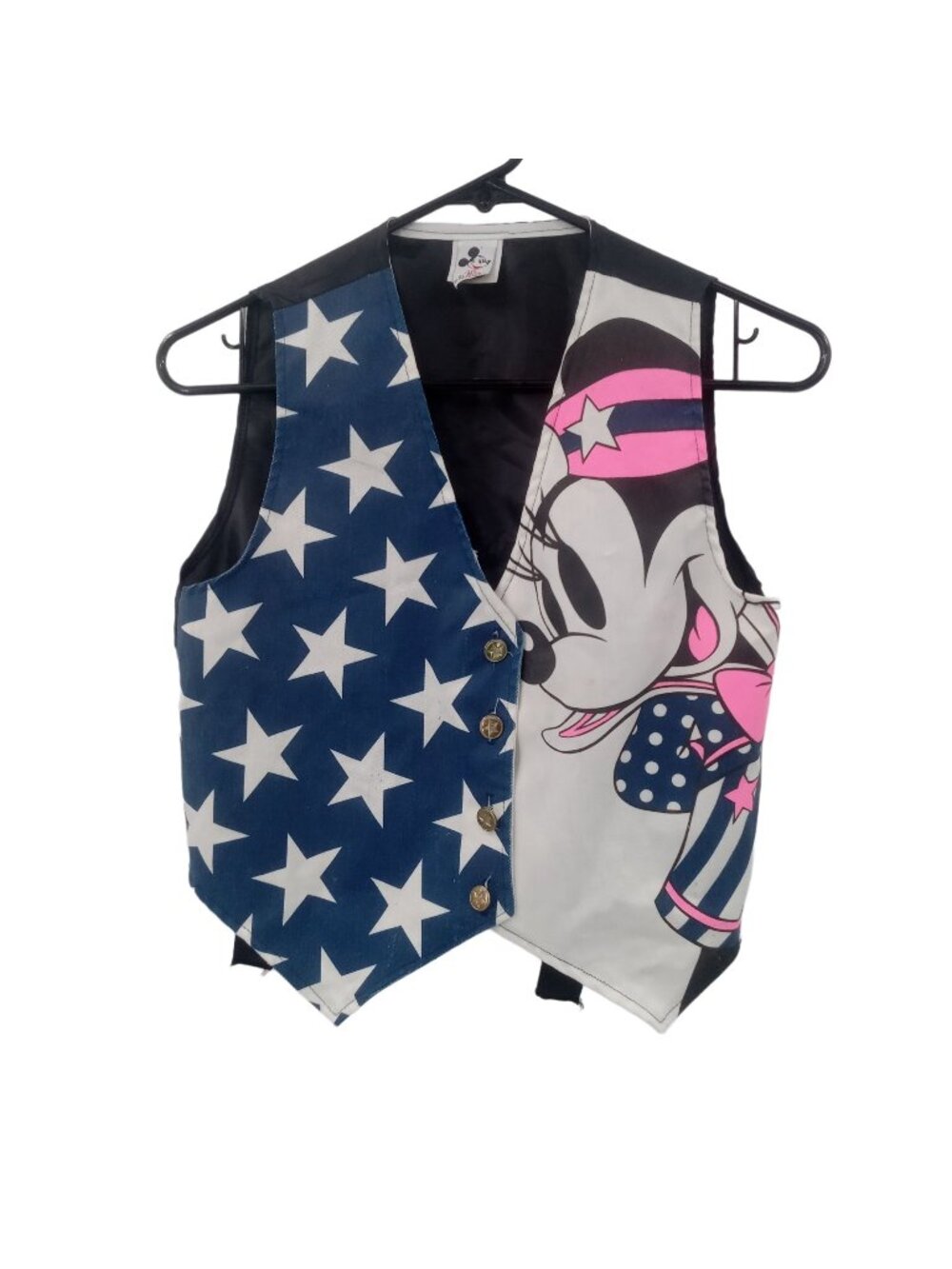 Vintage Walt Disney STJ Child Vest Size 10 Stars Stripes Minnie Mickey Patriotic